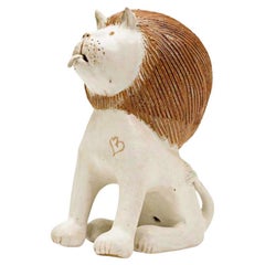 Bruno Gambone Large Ceramic "Seated Lion" Sculpture