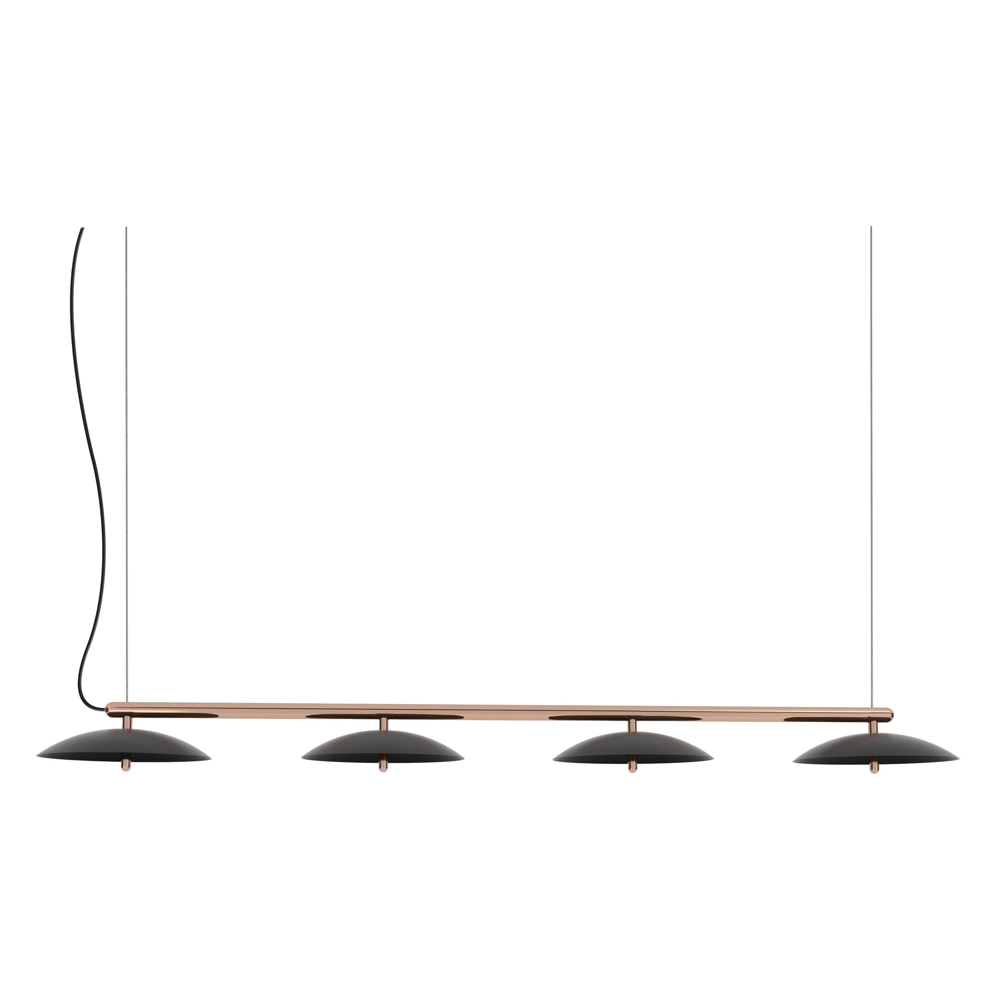 Signal Linear Pendant, by Souda, Long, Black & Copper, Made to Order