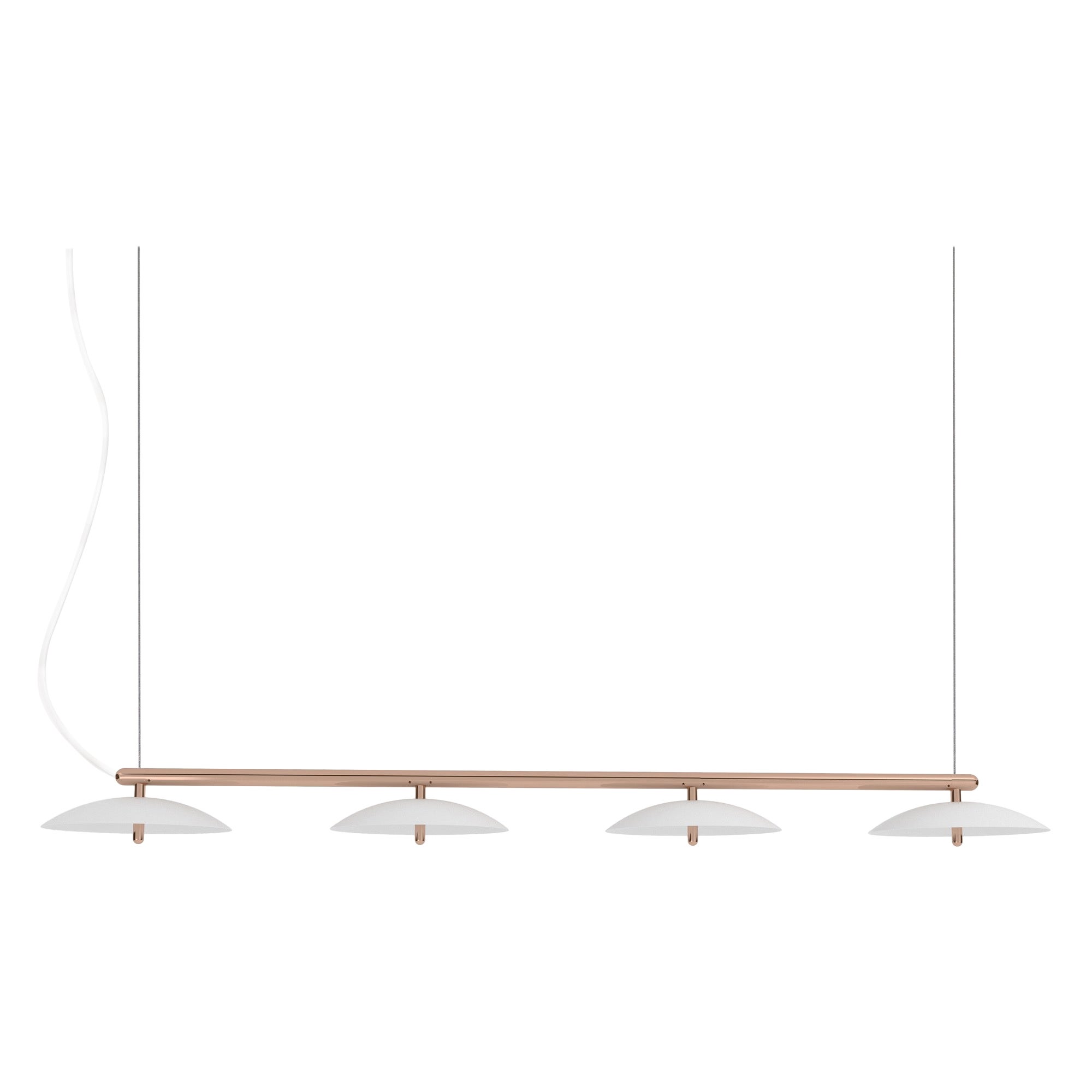 Signal Linear Pendant, by Souda, Long, White & Copper, Made to Order For Sale