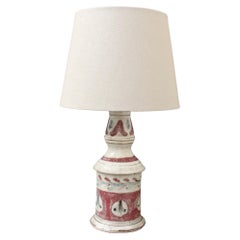 Retro Mid-Century Ceramic Table Lamp by Gustave Reynaud, Le Mûrier 'circa 1960s'