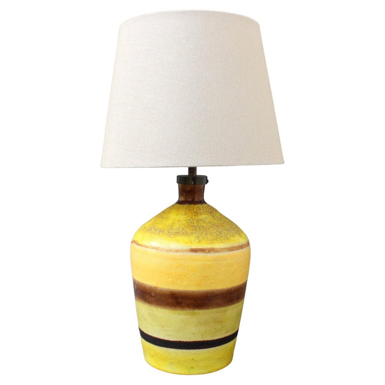Vintage Italian Ceramic Table Lamp by Guido Gambone 'circa 1950s' For Sale