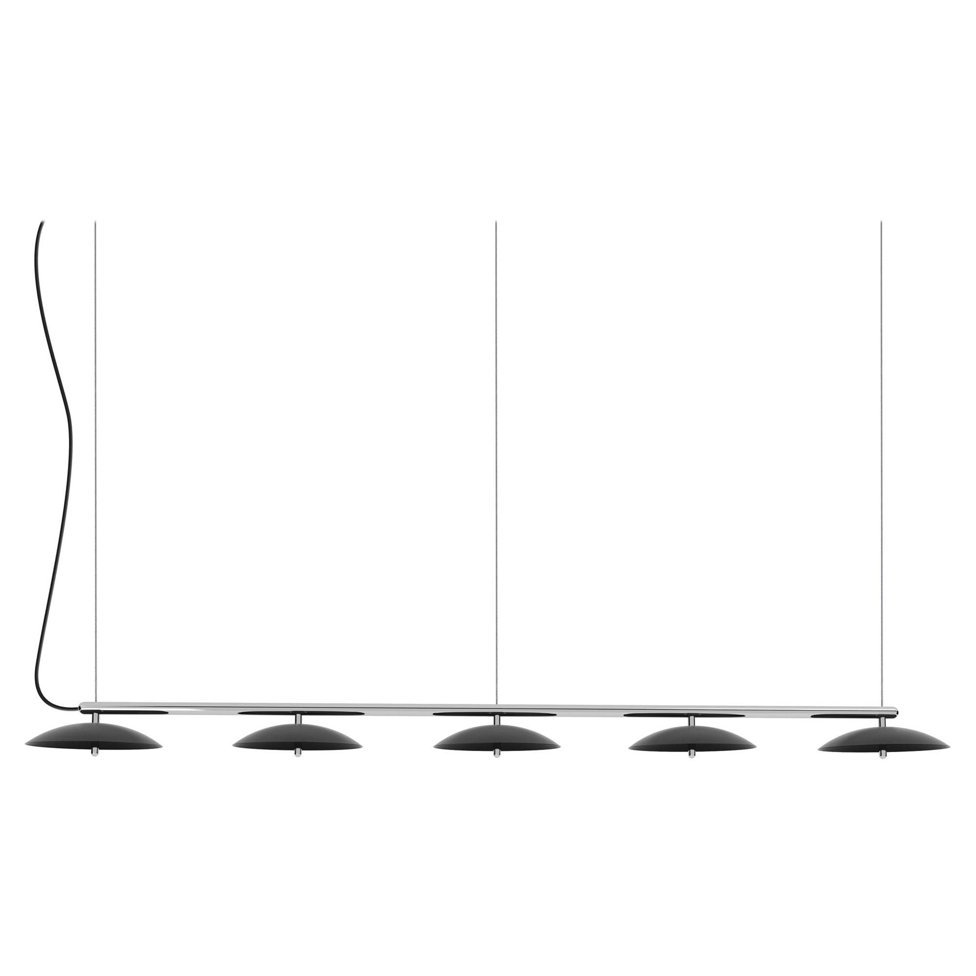 Signal Linear Pendant, by Souda, Extra Long, Black & Nickel, Made to Order