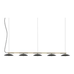 Signal Linear Pendant, by Souda, Extra Long, Black & Brass, Made to Order
