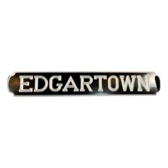 Carved Ship's Quarterboard "Edgartown"