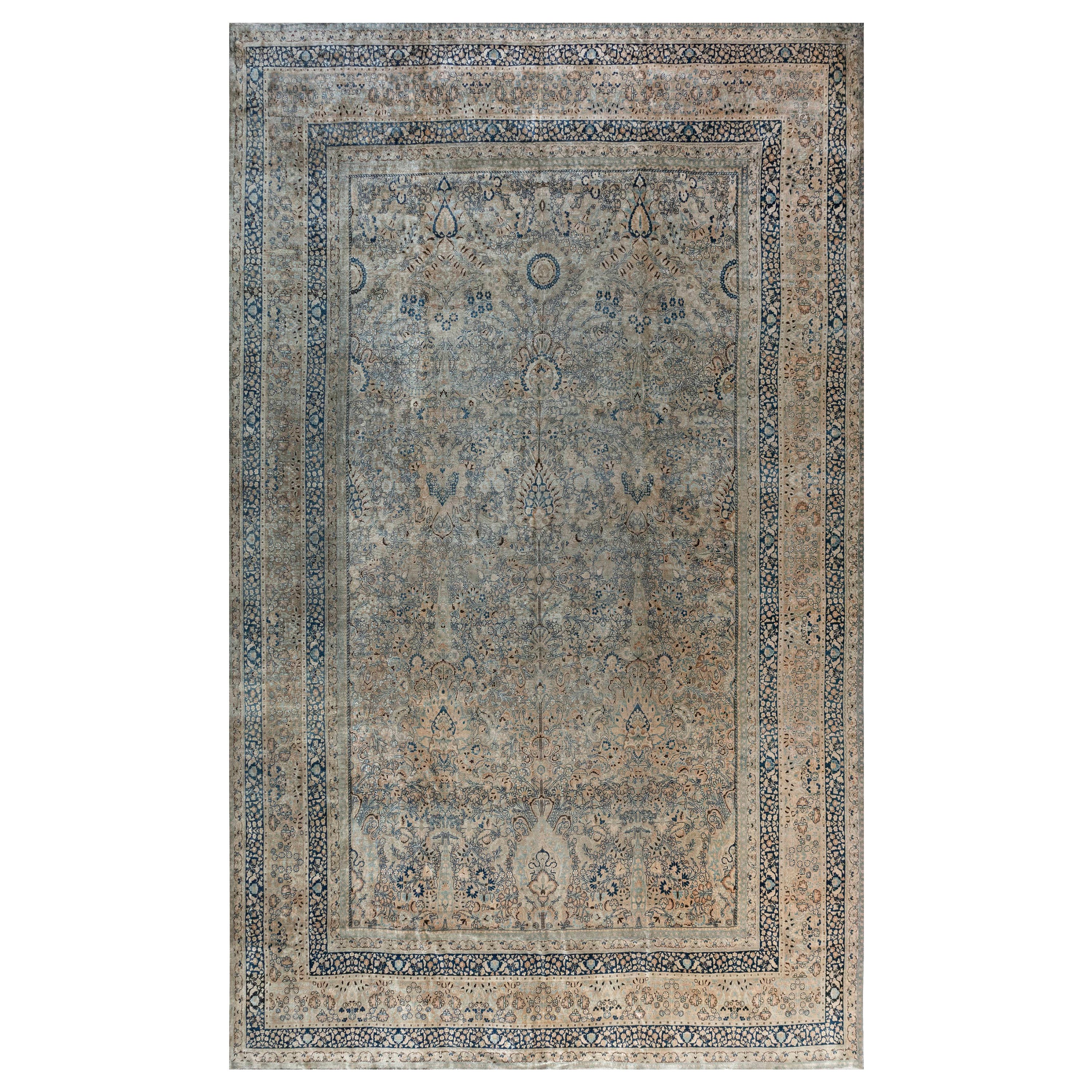 Authentic Persian Meshad Handmade Wool Carpet For Sale
