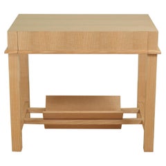 Jacques Adnet Side Table in Figured Ash