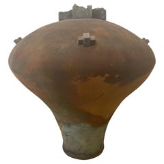 Large Signed Raku Pottery