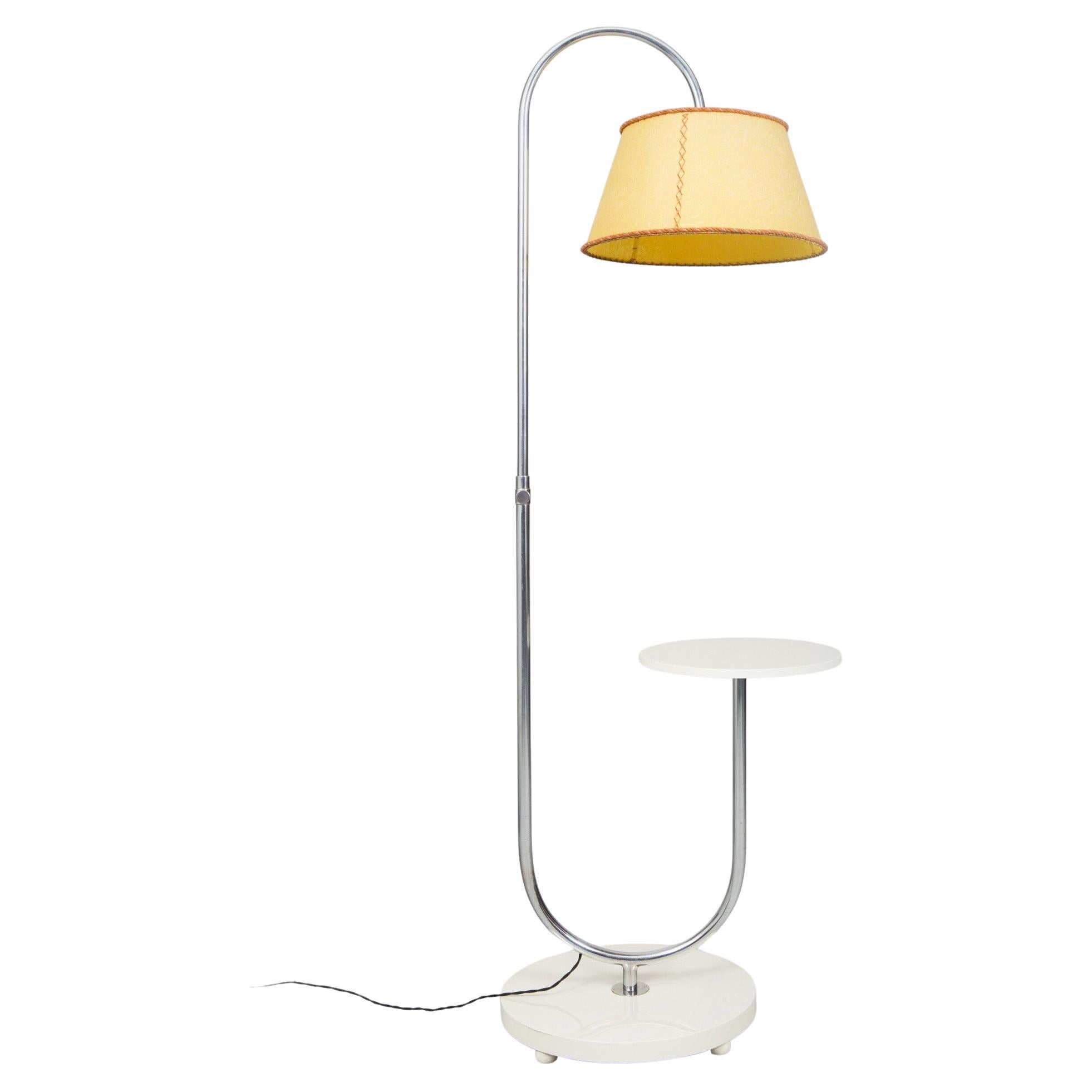 Unique Functionalism Floor Lamp from Czechoslovakia, Jindrich Halabala For Sale