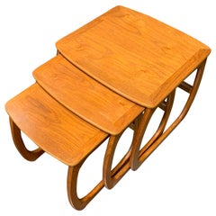 Mid-Century Modern Set of Nesting Side Tables by Nathan Mastercraftsman, 1960s