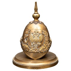 Antique Grand Tour Imperial Austrian Helmet Inkwell