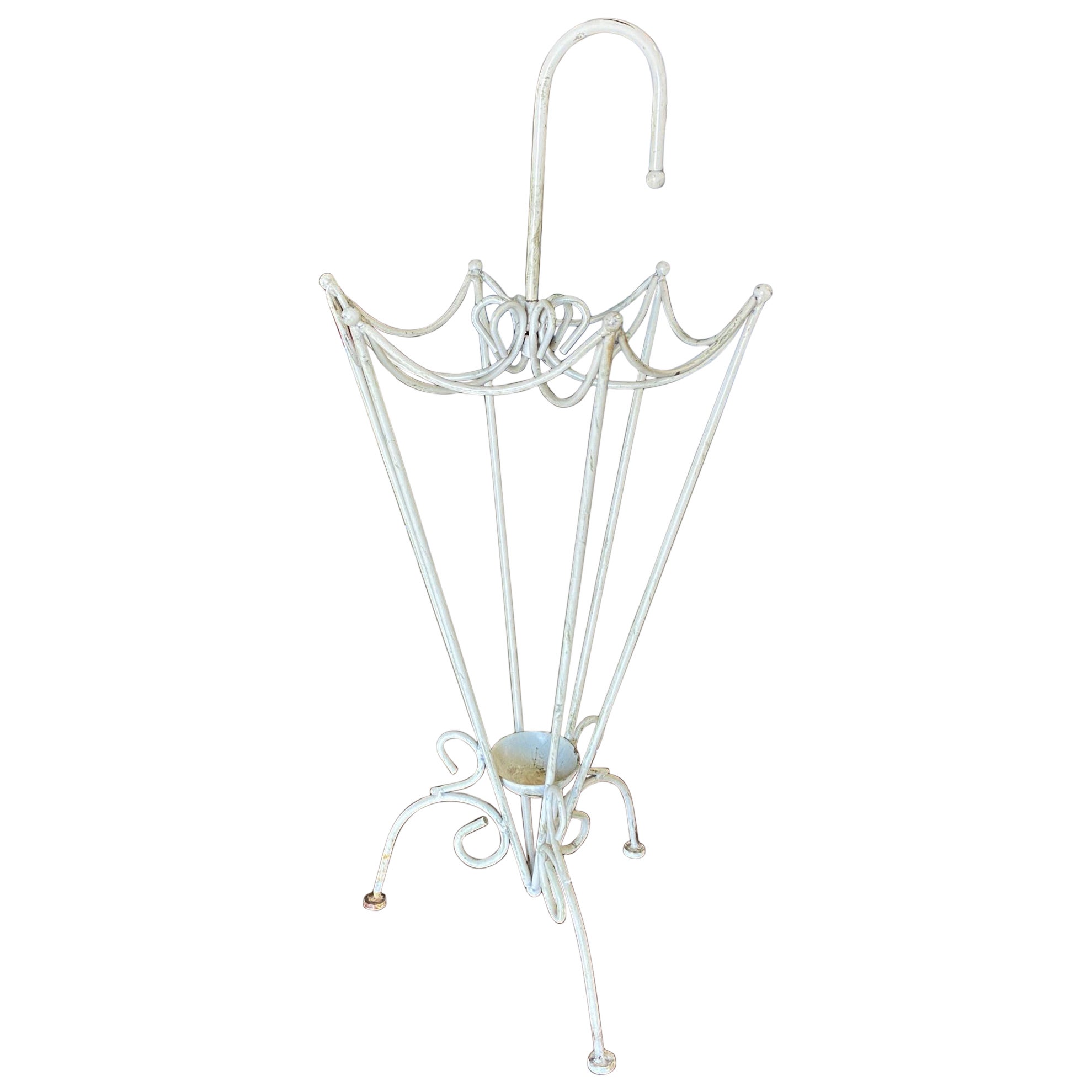 George Nelson Inspired Iron Wire Umbrella Stand