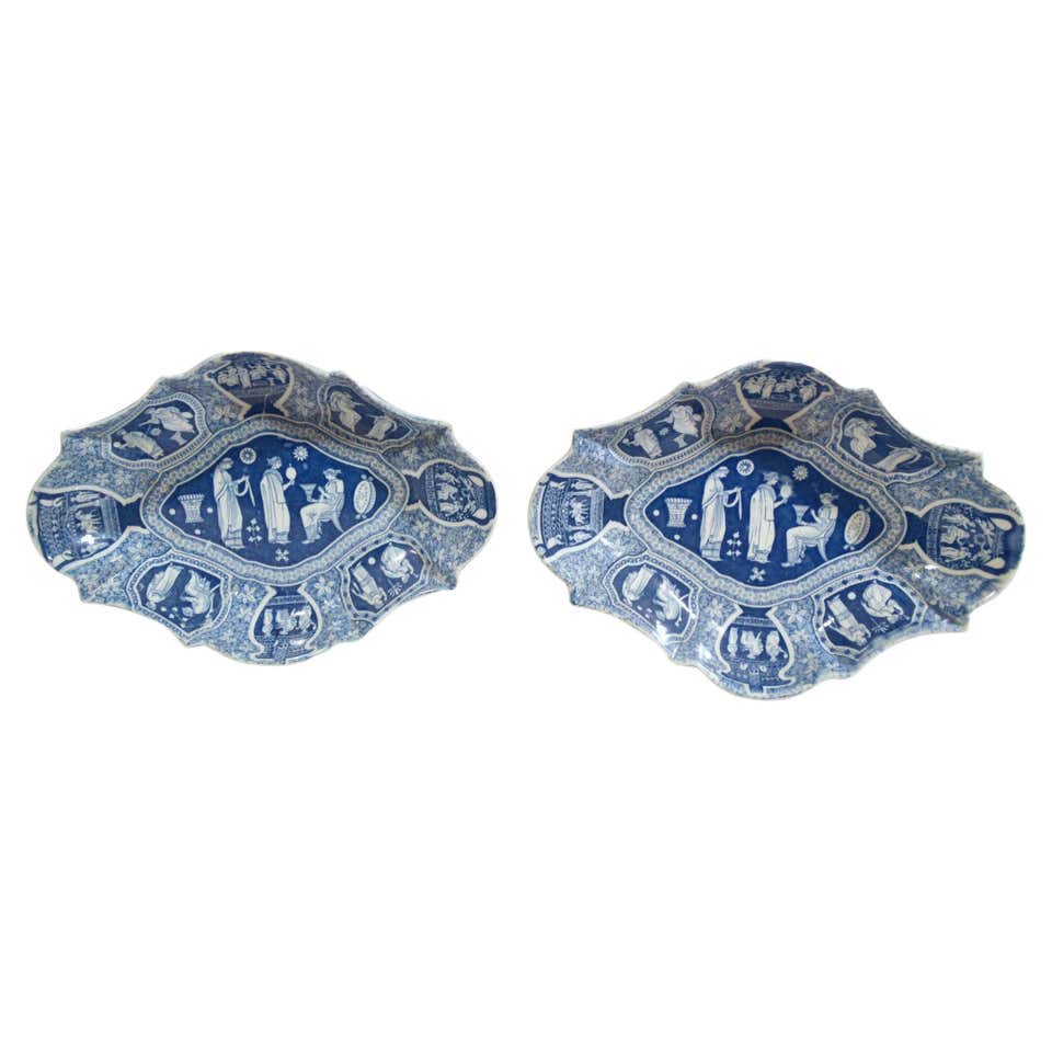Rare Spode Pearlware Toast Rack, Willow Pattern, circa 1820 at 1stDibs