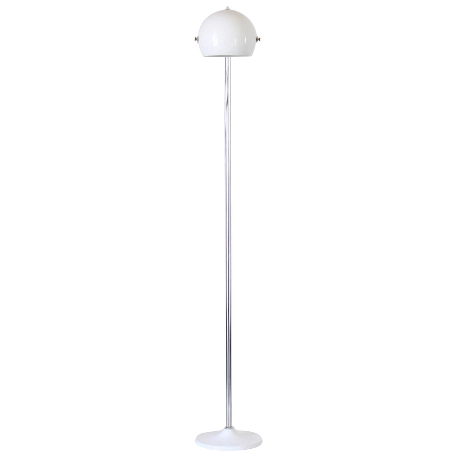 1960s Vintage White Floor Lamp by Reggiani