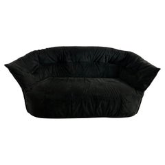 Brigantin Loveseat Sofa in Black by Michel Ducaroy, Ligne Roset, France, 1970s