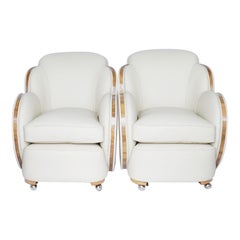 Pair of Harry & Lou Epstein Art Deco Cloud Chairs English Circa 1935