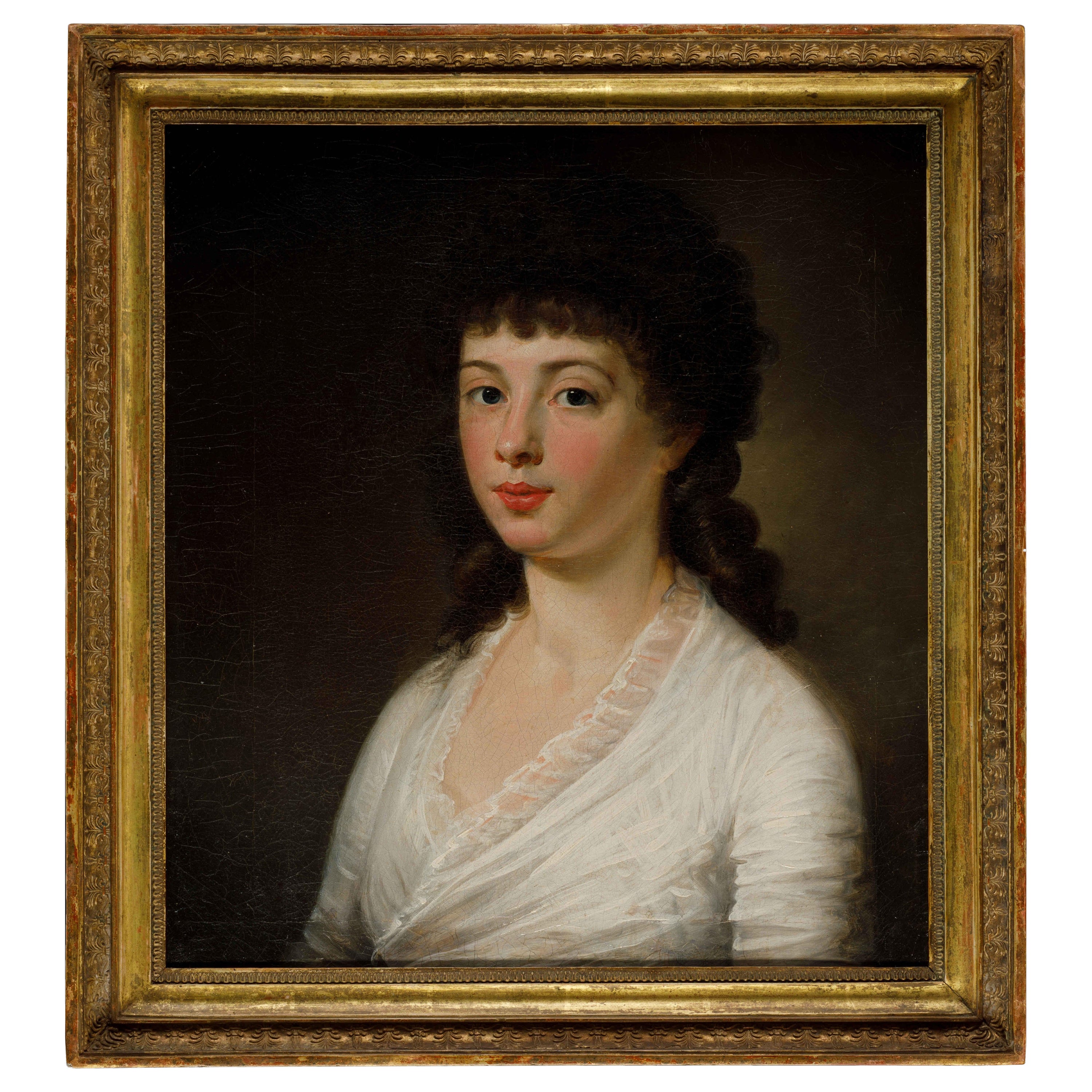 Porträt einer Dame aus dem späten 18. Jahrhundert, Henri-Pierre Danloux zugeschrieben