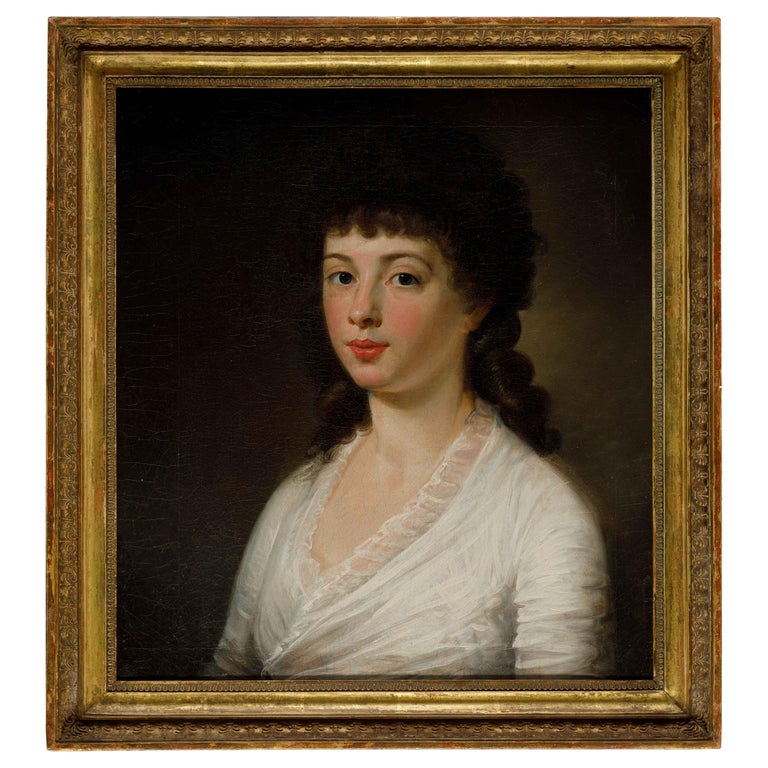 Late 18th Century Portrait of a Lady Attributed to Henri-Pierre Danloux For Sale