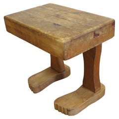 Rustic Footed Side Table