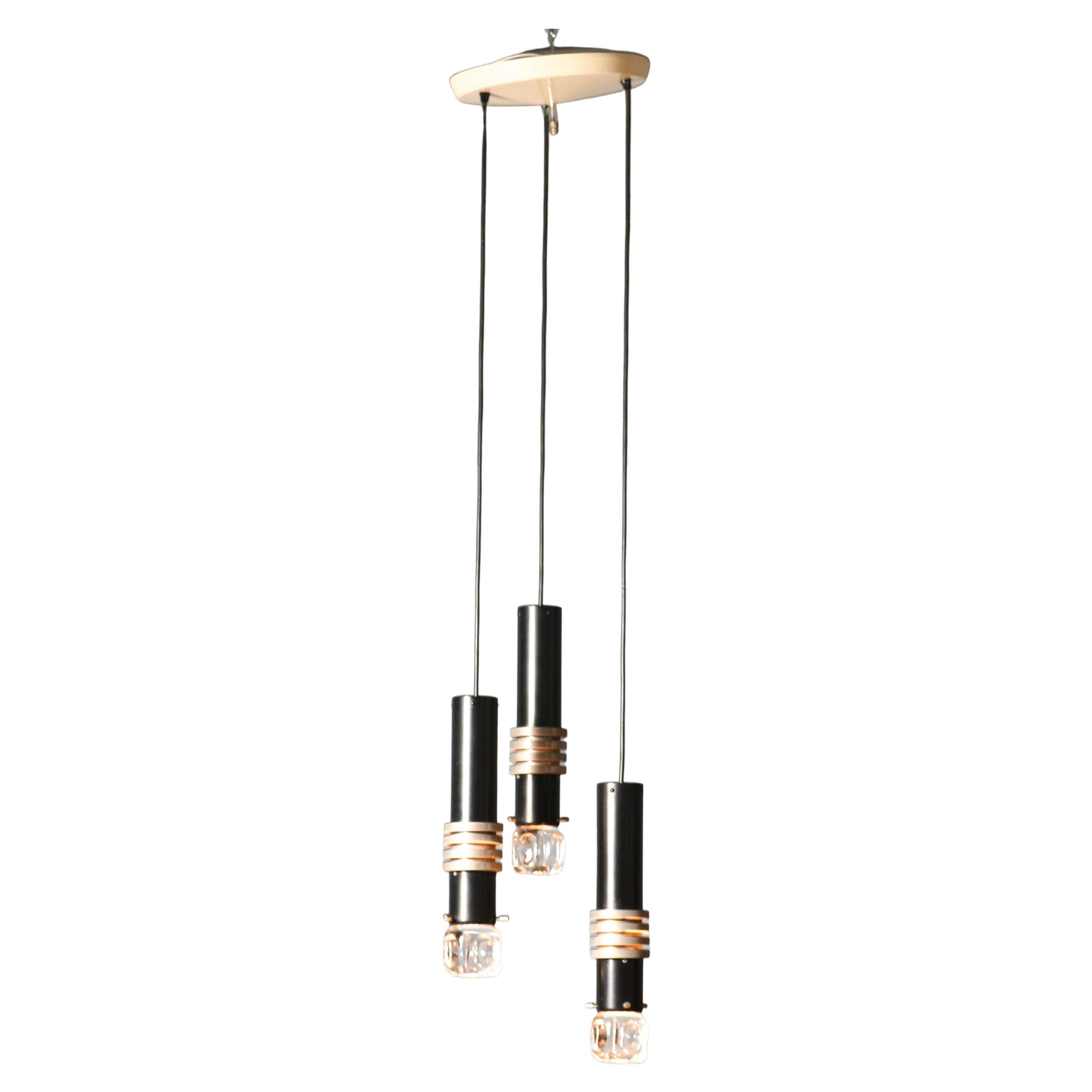 Lampe à suspension en cascade de style moderne du milieu du siècle dernier, par Lakro Amstelveen, années 1960 en vente