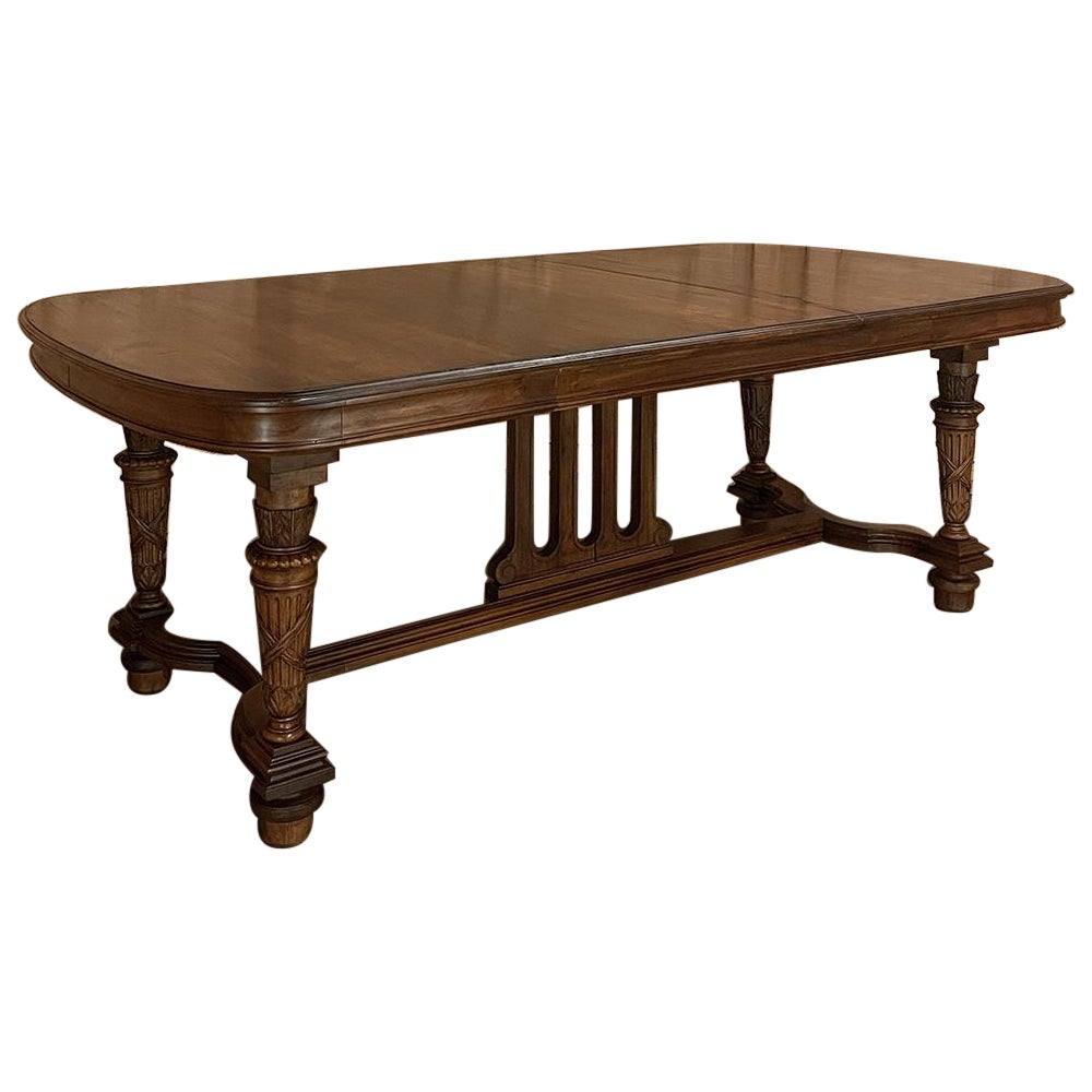 Antique French Louis XVI Walnut Dining Table