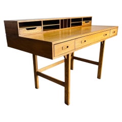 Danish Modern Teak Flip Top Desk by Peter Lovig Nielsen