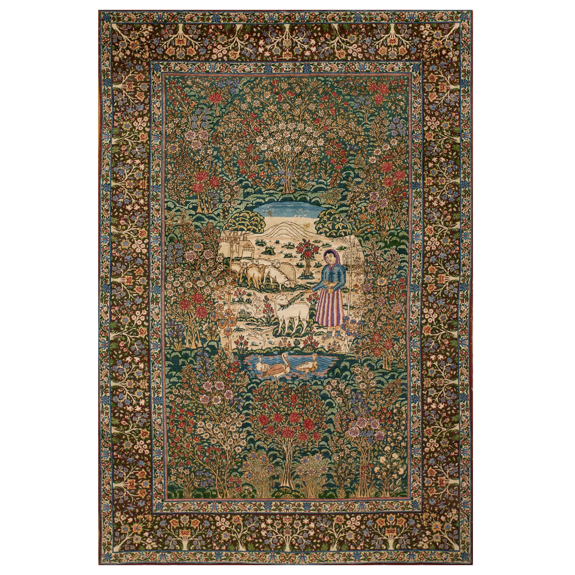 Antiker persischer Kerman-Teppich 4' 10''x 7' 9''