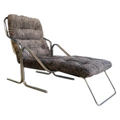 Mid-Century Modern Chrome Chase Lounge Chair by Jerry Johnson for Landes