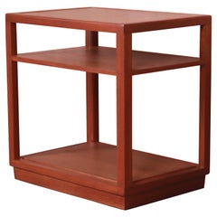 Edward Wormley for Dunbar Mahogany Three-Tier Occasional Side Table, Refinished