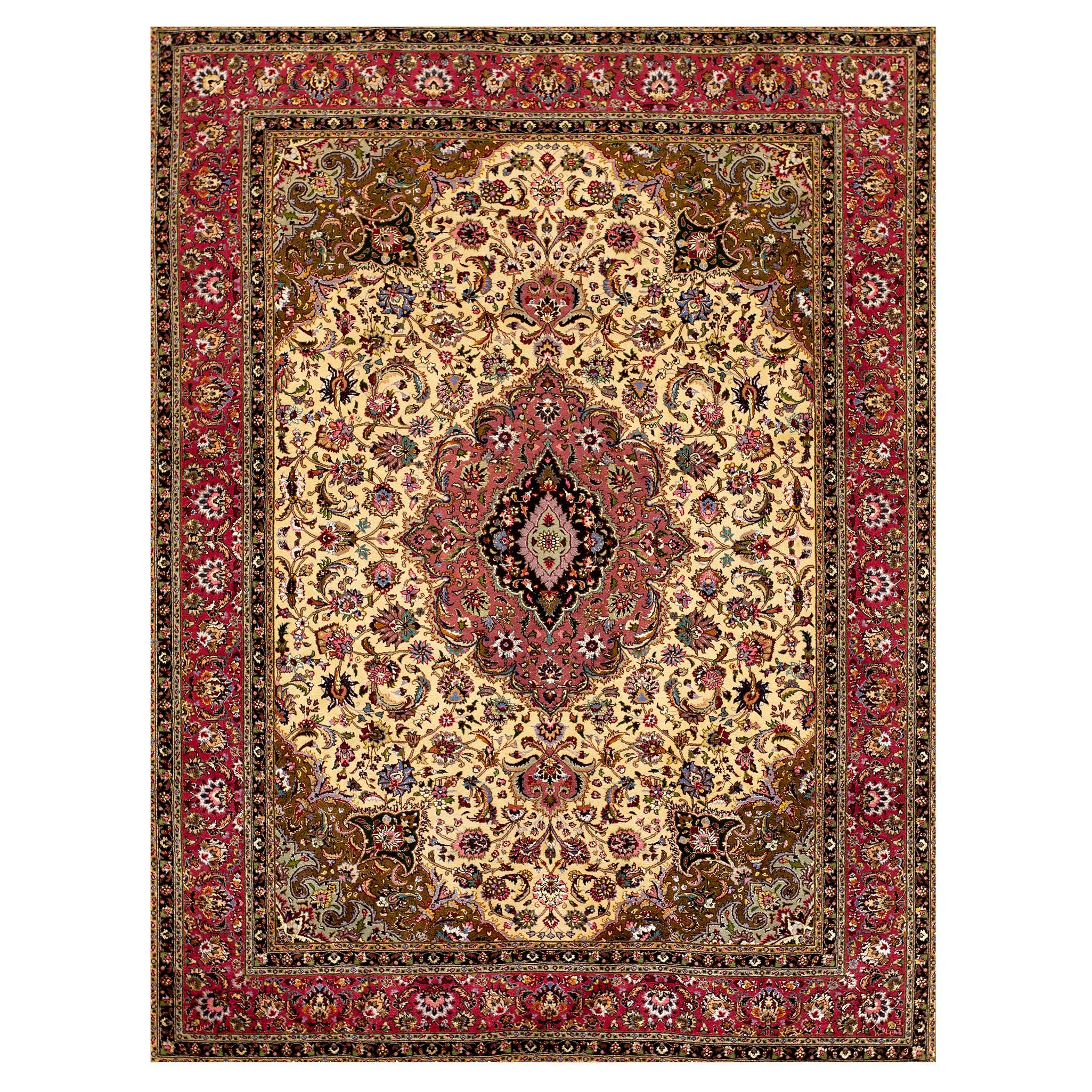 Antiker persischer Täbriz-Teppich 4' 10'' x 6' 0''