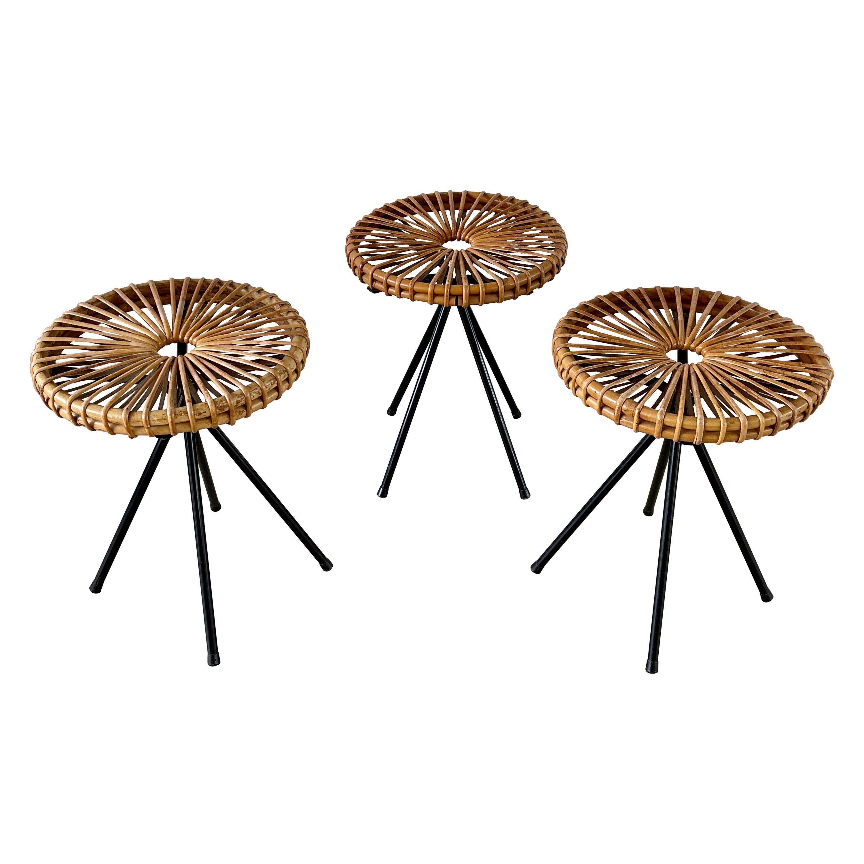 Franco Albini Style Stools For Sale