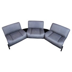 'Veranda' 3-Seater Fabric Sofa by Vico Magistretti for Cassina