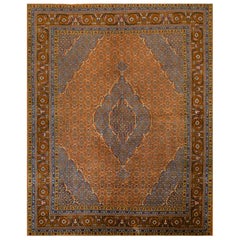 Persischer Moud-Teppich aus der Mitte des 20. Jahrhunderts / 6' 9''x 8' 