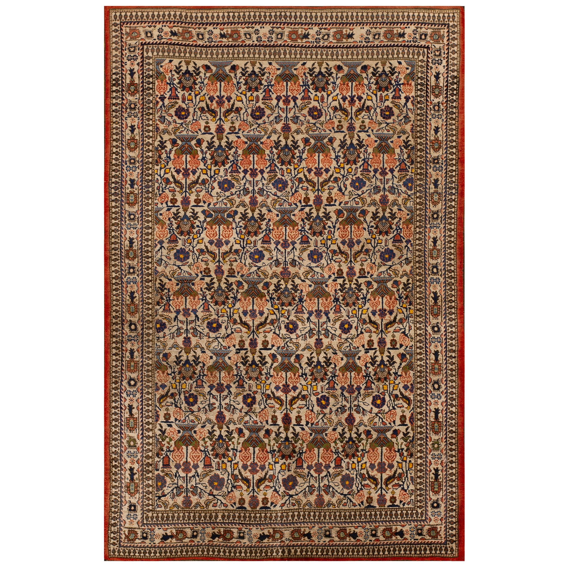 Antiker persischer Qum-Teppich 3' 5'' x 5' 3''