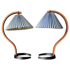 Vintage Pair of Bentwood Table Lamps by Caprani of Denmark, ca 1970