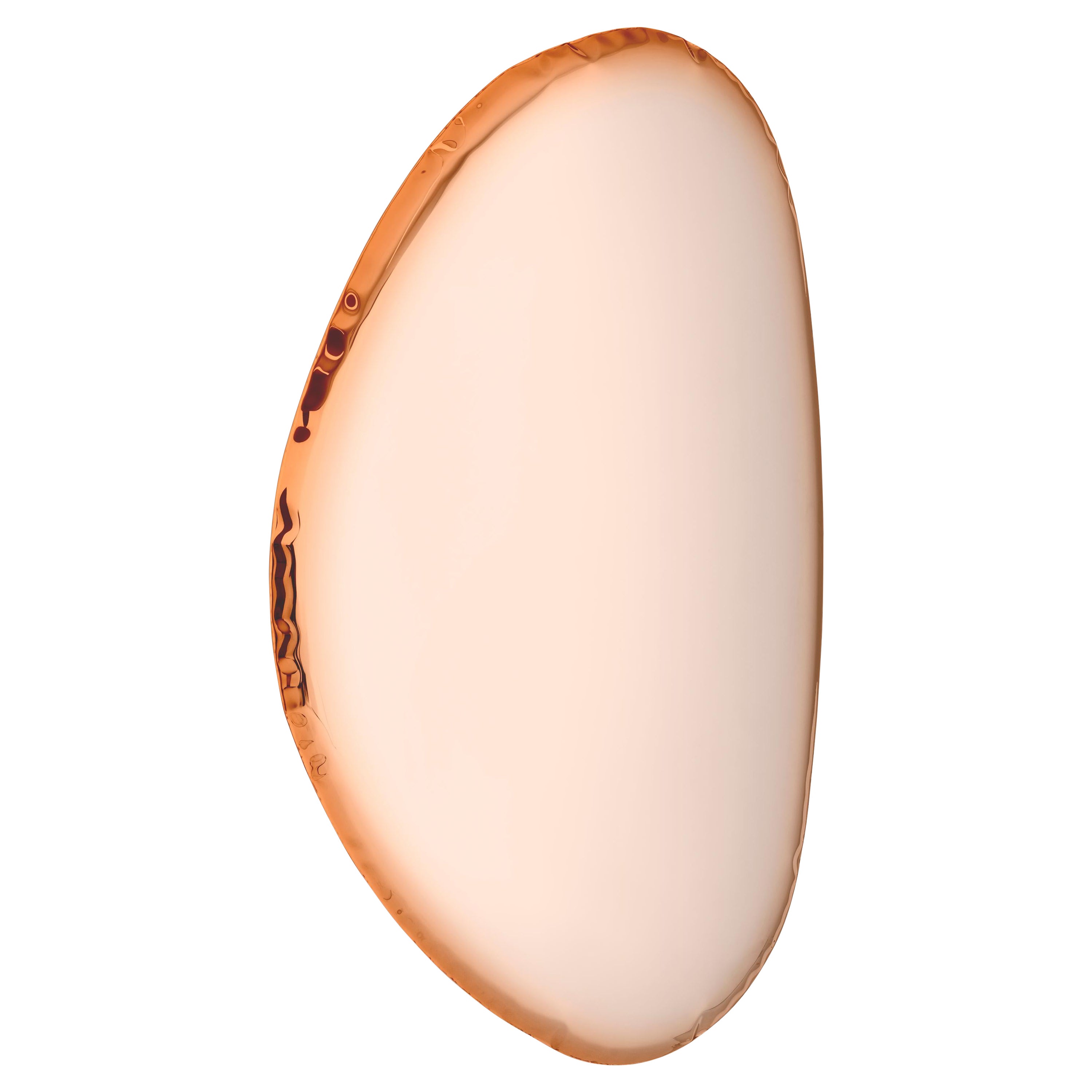 Tafla O2 Polished Stainless Steel Rose Gold Color Wall Mirror by Zieta For Sale