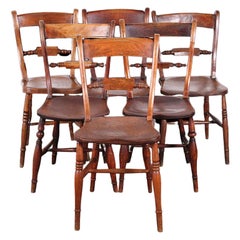 Set of Six 19th Century English Country Chairs