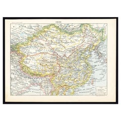 Antique Map of China by Larousse, 1897