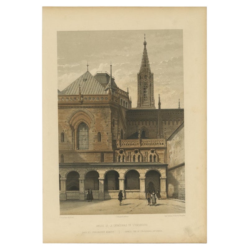 Abside de la Cathedrale de Strasbourg, Stroobant, 1860 For Sale