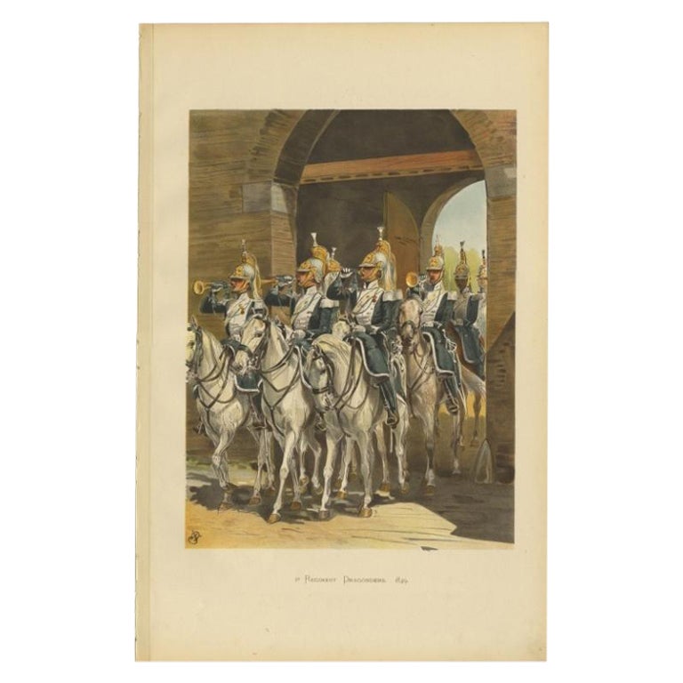 2E Regiment Dragonders 1849, Van de Weyer, 1900 For Sale