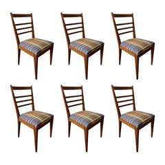 Mid-Century Modern Brazilian Chairs in Solid Wood, Set of 6