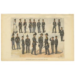 Vintage Midshipmen, Cadets and Instructors of the Dutch Navy '1808-1898', ca.1900