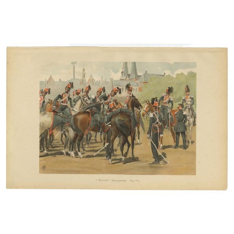 Regiment Dragoons of the Dutch Army 1856, Published in 1900 For Sale