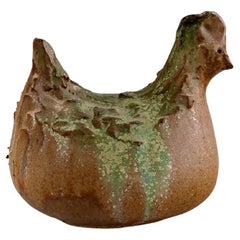 Vintage South African Studio Ceramist, Unique Bird in Glazed Ceramics