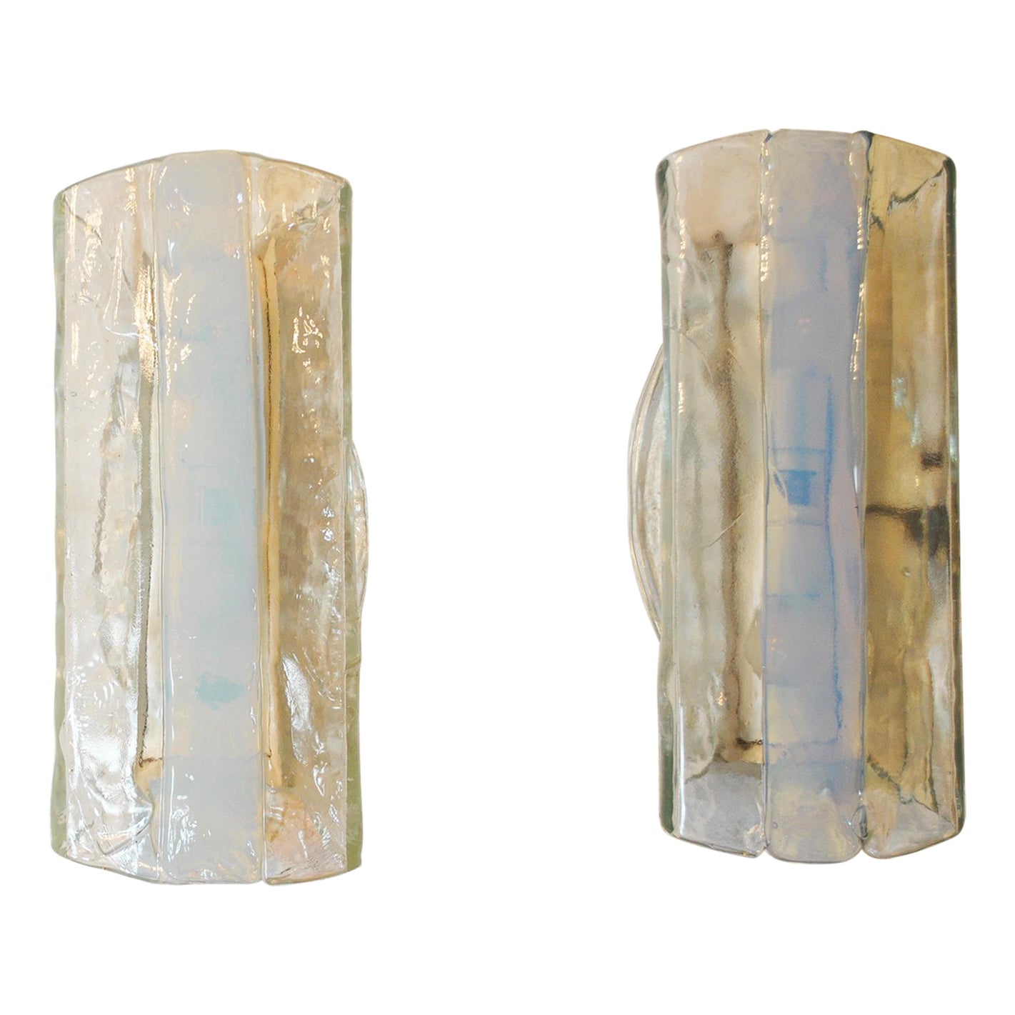 Mazzega Italian Midcentury Murano Sconces from the Late Sixties For Sale