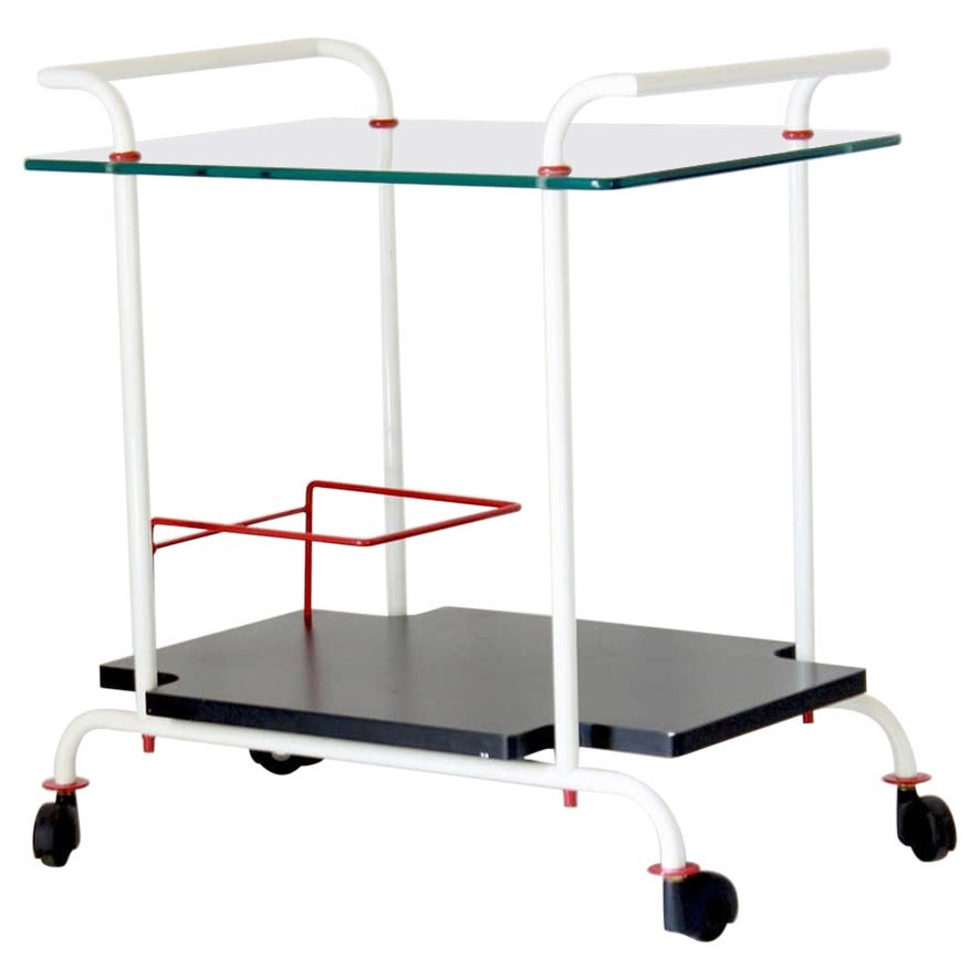 1980s Italian Vintage Iron Bar Cart