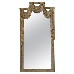 Antique Grand Draped Mirror