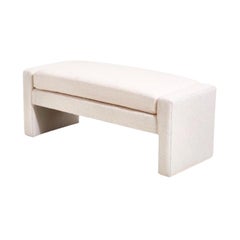 White Boucle Bench by Directional, 1970