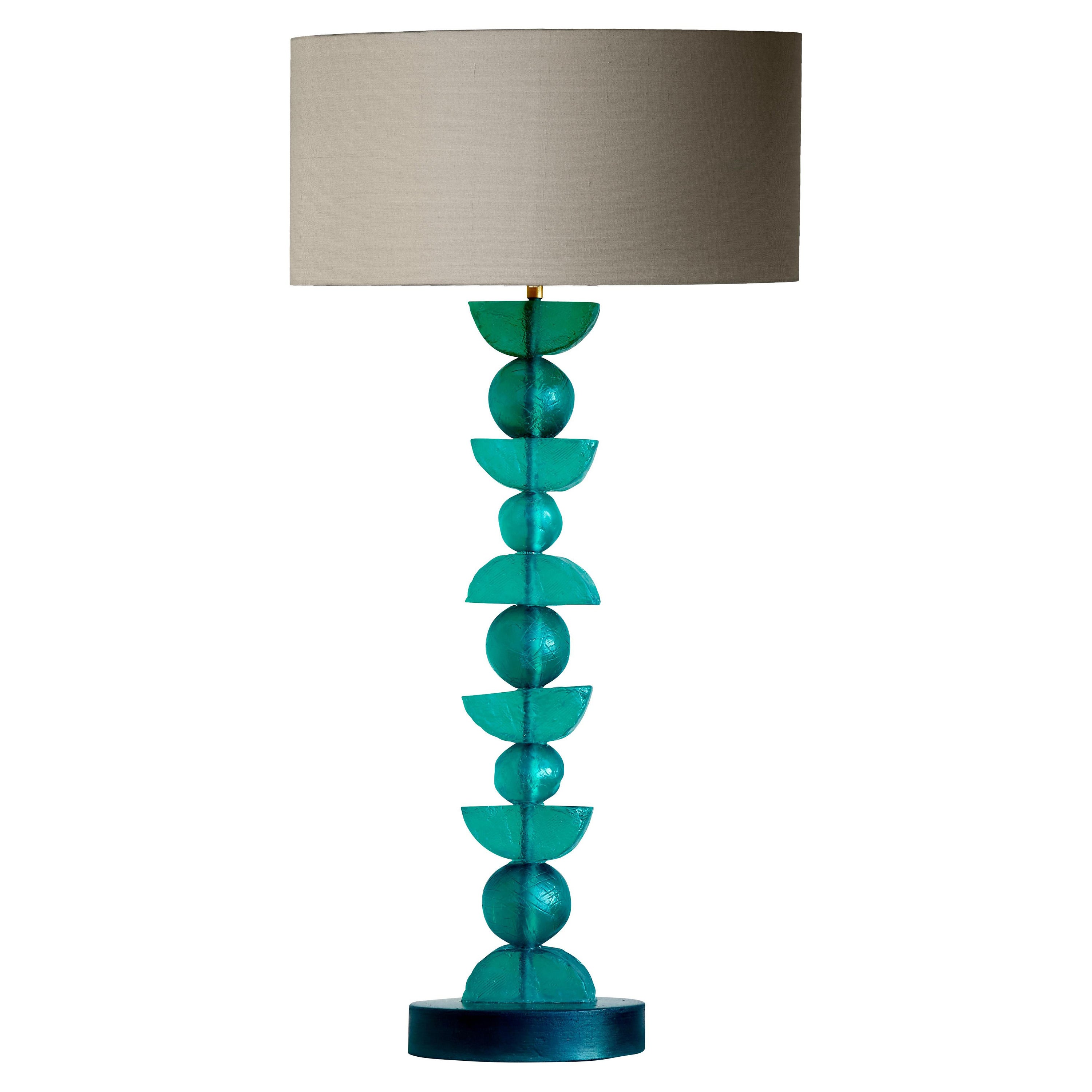 European, Silhouette Table Lamp by Margit Wittig, Green Resin