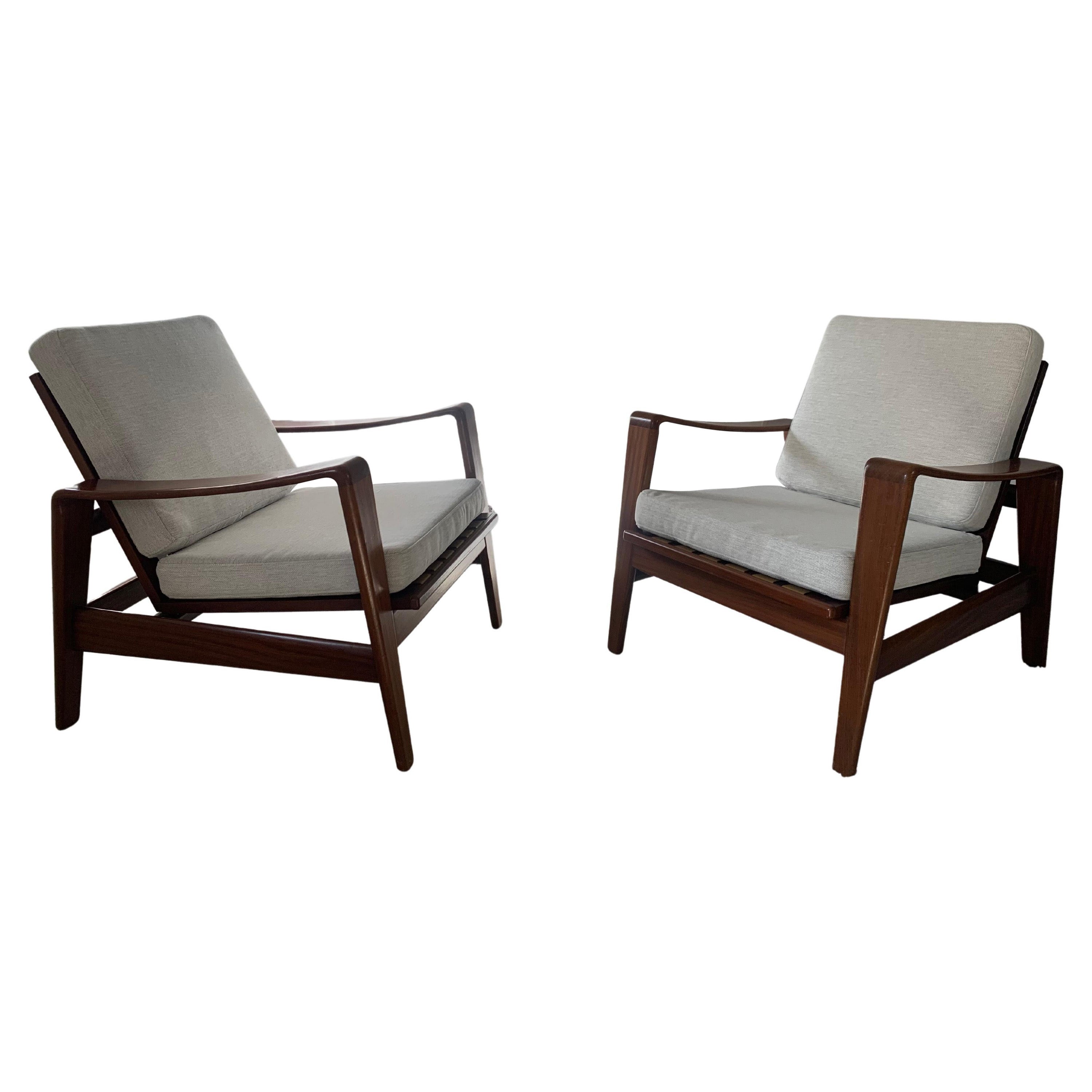 Arne Wahl Iversen Set of 2 Armchairs for Komfort, 1960's