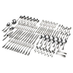 Retro 113-Piece Christofle Silver-Plated Cutlery Set Rubans